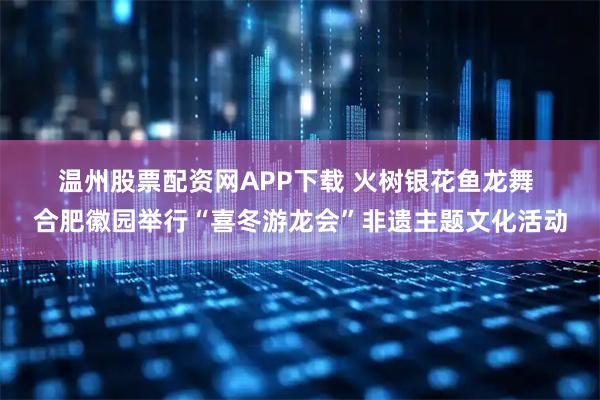 温州股票配资网APP下载 火树银花鱼龙舞 合肥徽园举行“喜冬游龙会”非遗主题文化活动